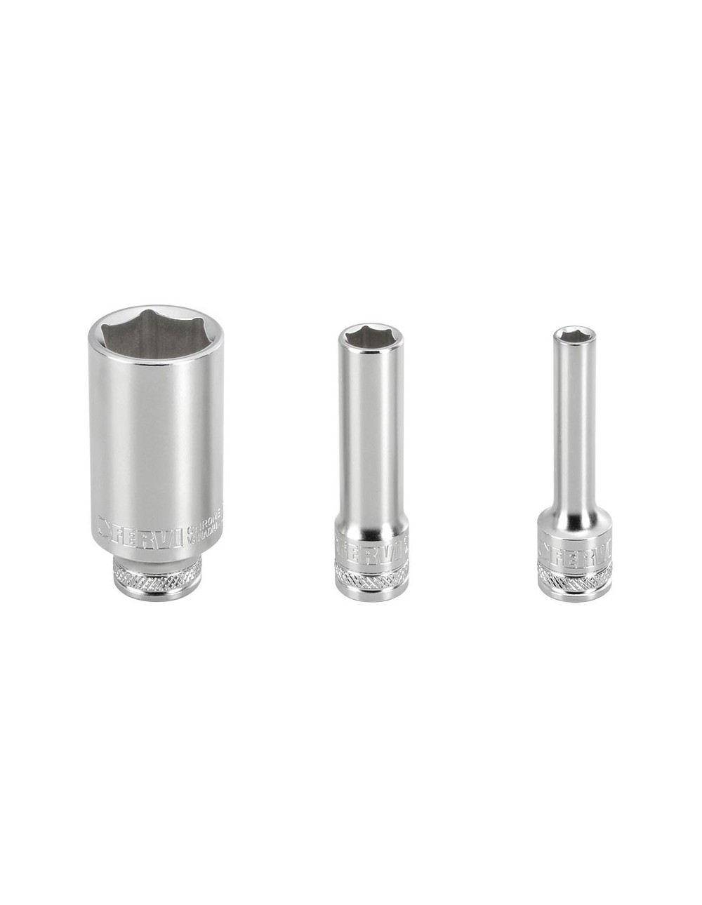 Chiave a Bussola 21 mm Esagonale Lunga Fervi in Acciaio Cromo Vanadio