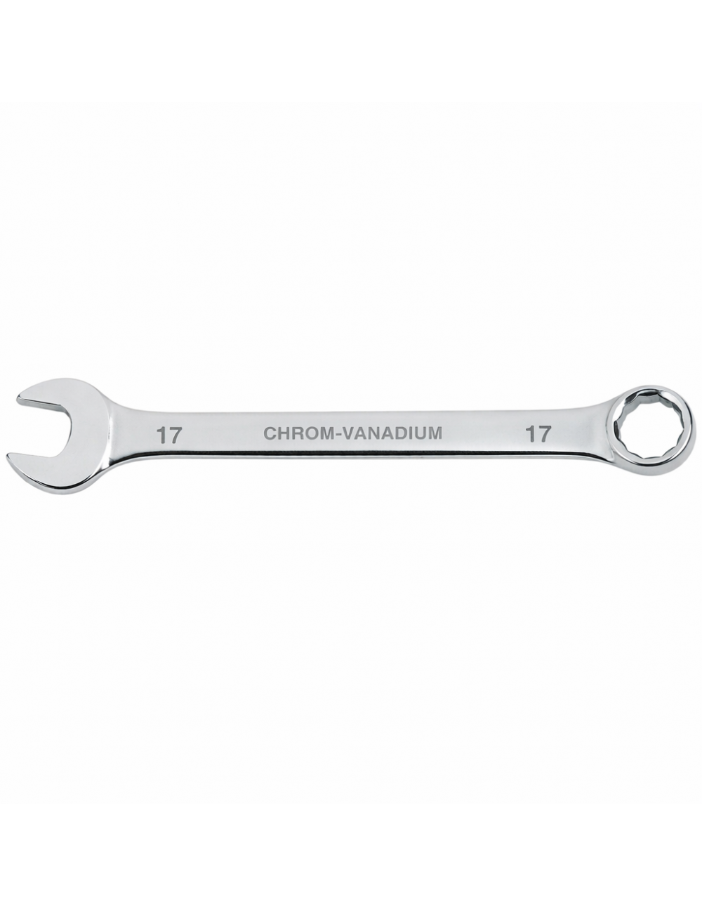 Chiave Combinata 17 mm Fervi in Acciaio Cromo Vanadio Cromata – Chiave a Forchetta e Stella Professionale