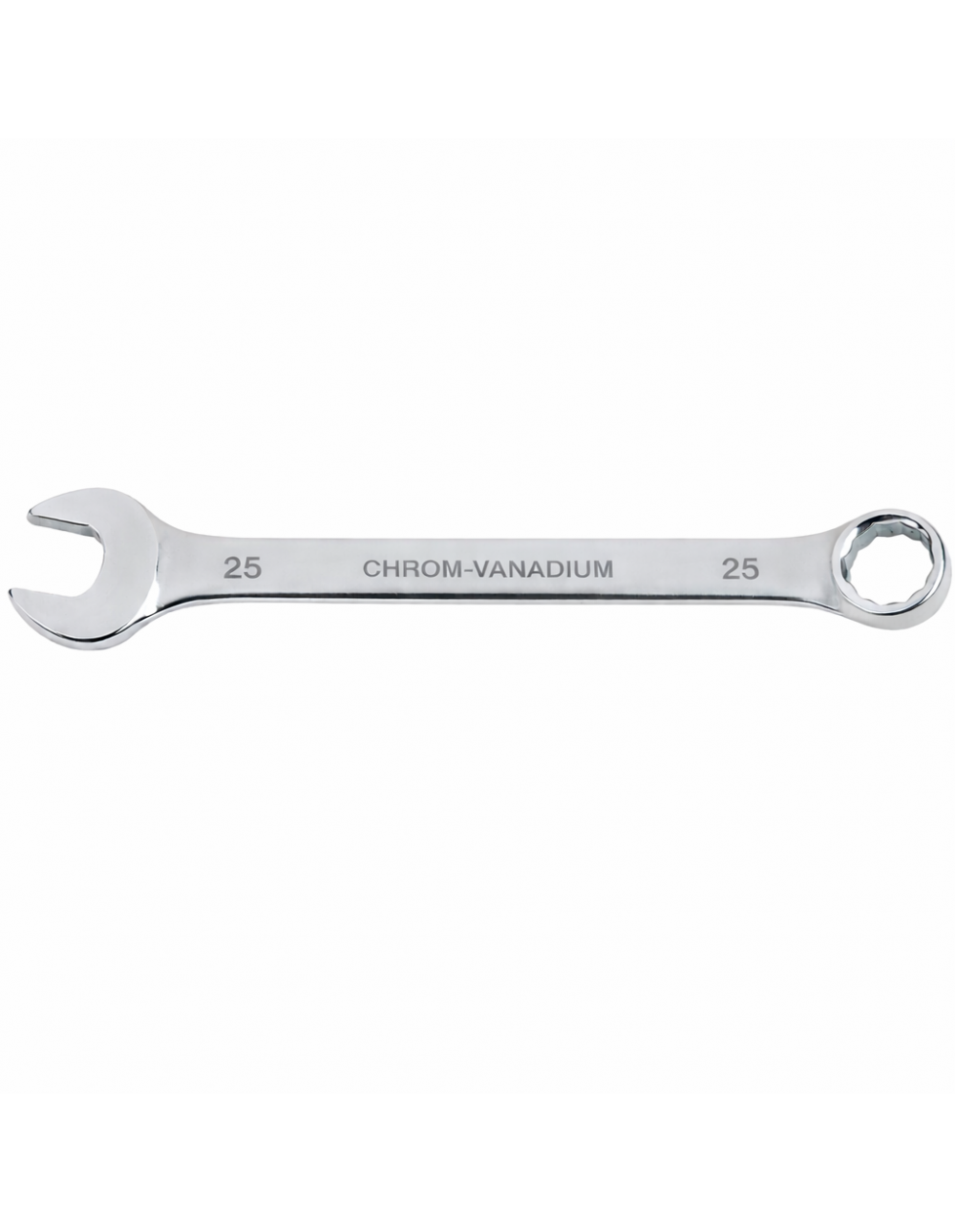 Chiave Combinata 25 mm Fervi in Acciaio Cromo Vanadio Cromata – Chiave a Forchetta e Stella Professionale
