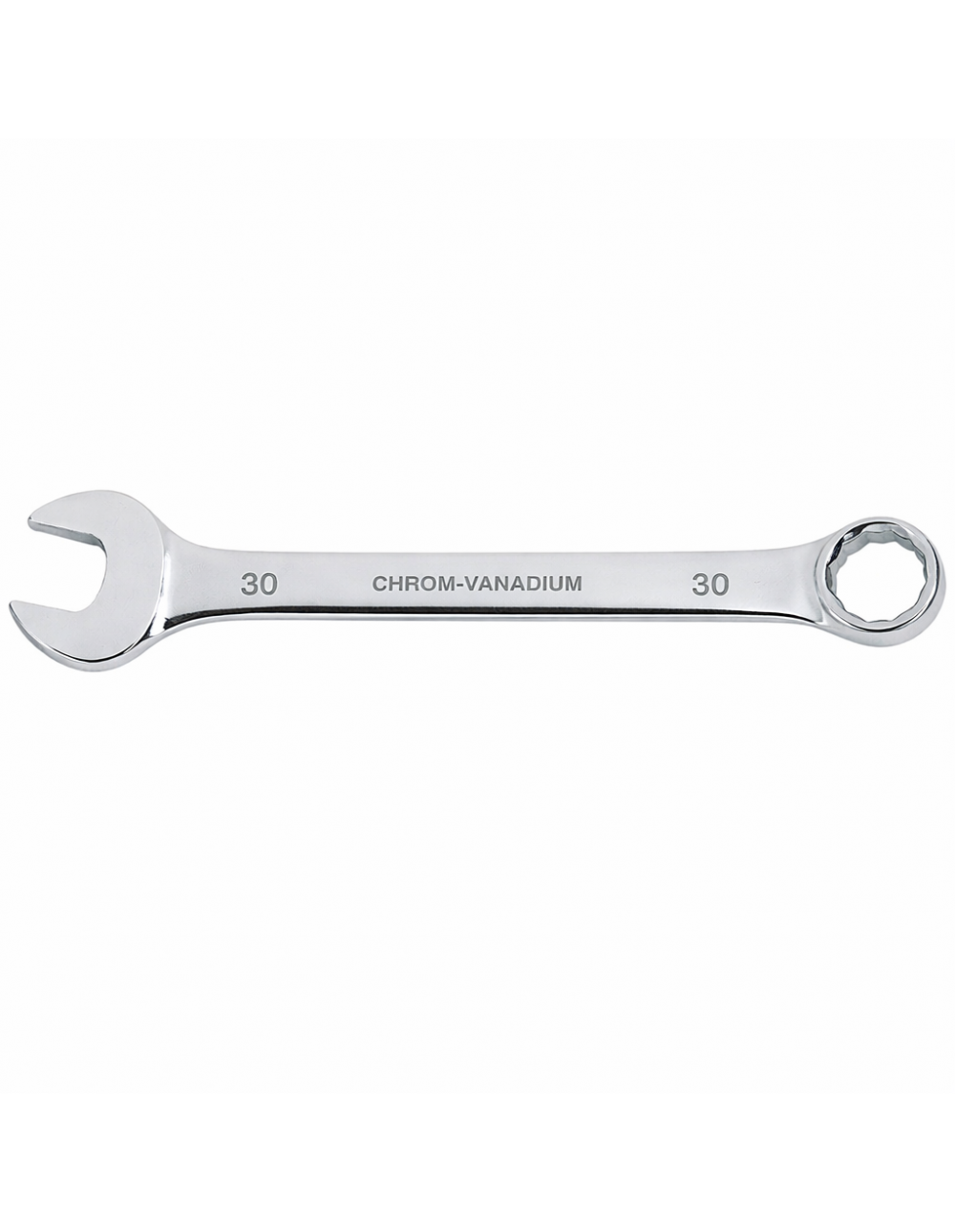 Chiave Combinata 30 mm Fervi in Acciaio Cromo Vanadio Cromata – Chiave a Forchetta e Stella Professionale