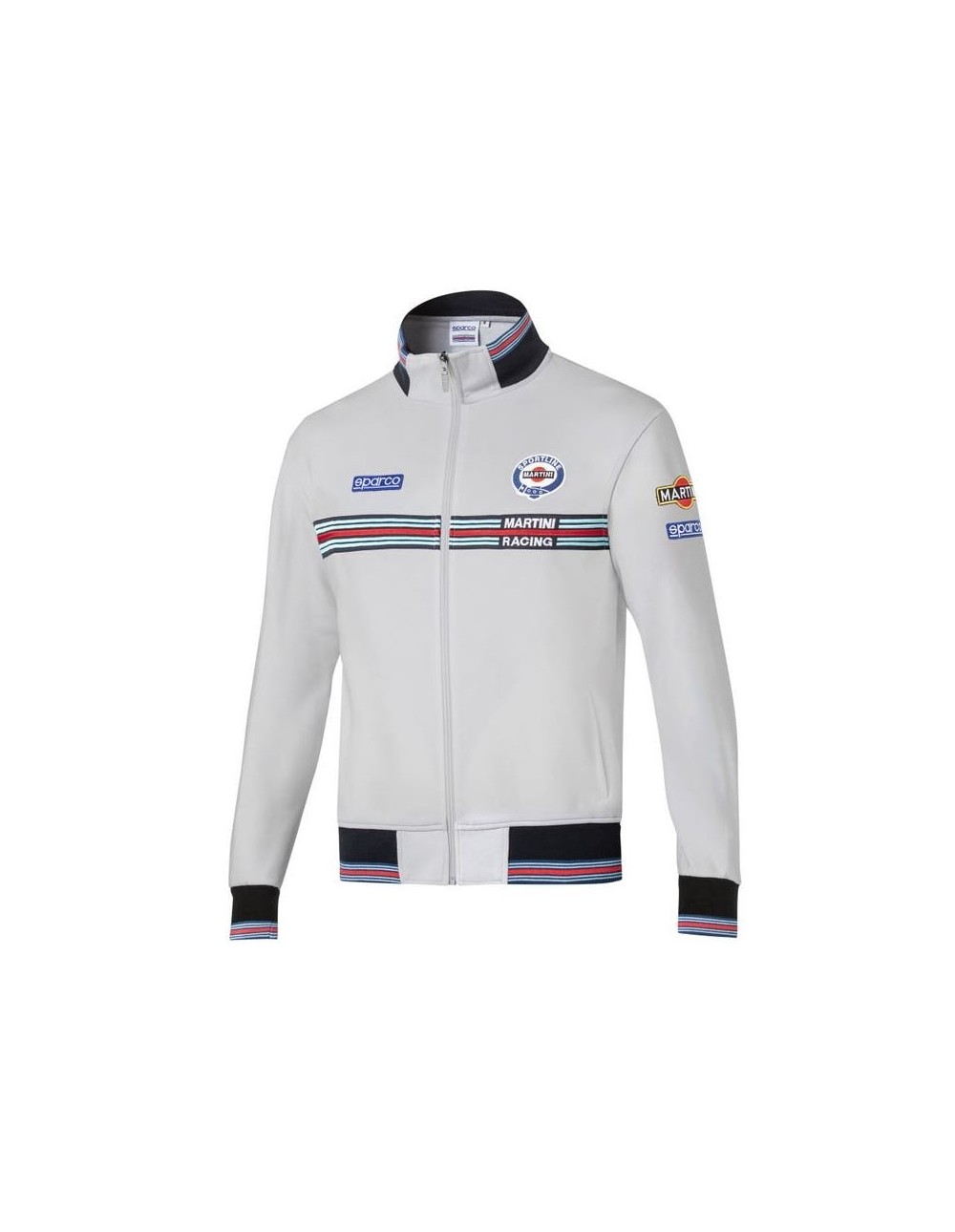 Felpa Full Zip Originale Martini Racing Bianca Taglia L in Cotone 300 g Tempo libero