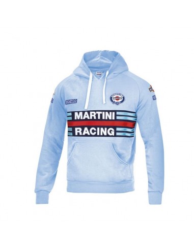 Felpa con Cappuccio Originale Martini Racing Celeste Taglia S HOODIE - Tessuto 300 g