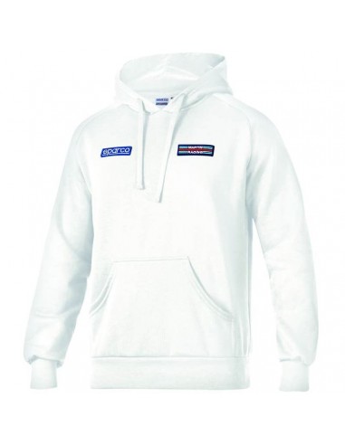 Felpa con Cappuccio Originale Martini Racing Big Stripes Bianca Taglia S Made in Italy HOODIE
