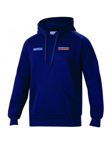 Felpa con Cappuccio Originale Martini Racing Big Stripes Blu Taglia M Made in Italy HOODIE