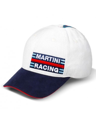 Cappellino Baseball Bianco Originale Martini Racing Side in Poliestere Scamosciato Taglia unica