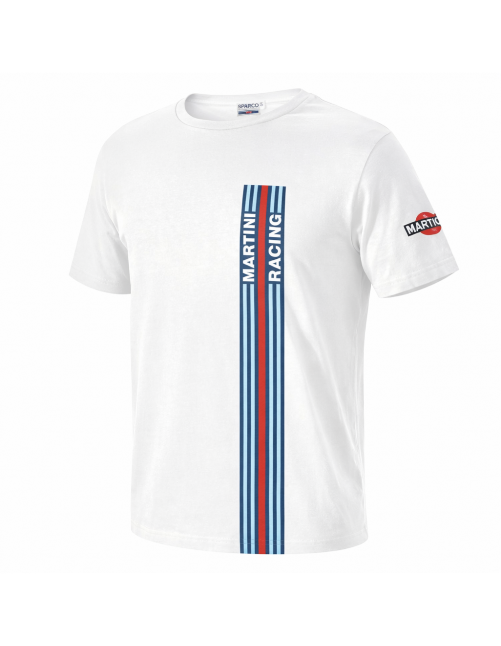 T-Shirt Originale Martini Racing BIanca Taglia M Big Stripes in Jersey Elasticizzato Made in Italy