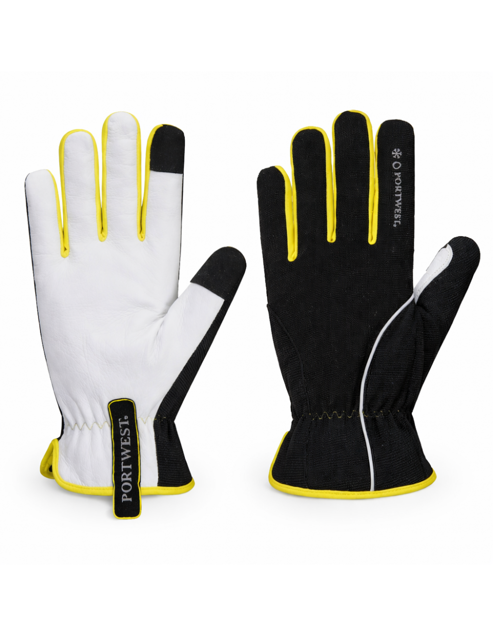 Guanto Invernale Portwest PW3 A776 Nero/Giallo Taglia M Termico Impermeabile Touchscreen