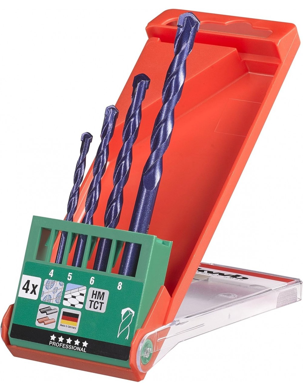 Punte per Gres Porcellanato 4–5–6–8 mm Einhell Set per Foratura Precisa su Piastrelle