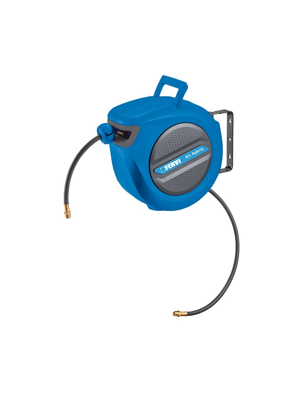 Avvolgitubo Fervi Aria Auto Rientrante 15 + 1 m – 17 bar con Staffa Girevole 180°