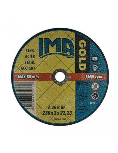 Disco da Taglio Extra Sottile Ferro e Acciaio IMA GOLD 115x1,0x22 mm