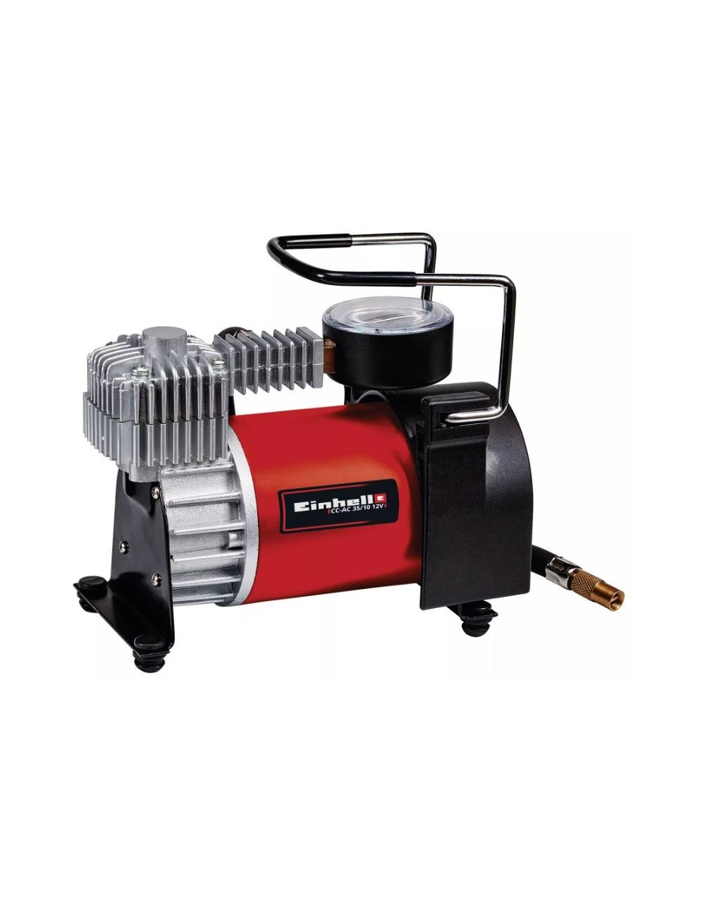 Compressore per Auto Einhell CC-AC 35/10 12V 10 Bar 35 l/min con Manometro e 4 Adattatori