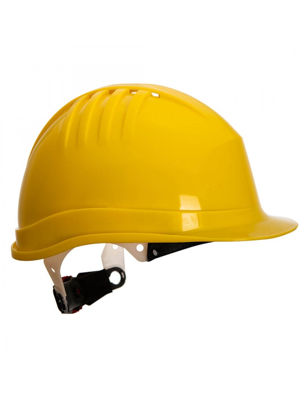 Elmetto di Sicurezza Portwest Giallo EN 397 Ventilato con Rotella e Imbracatura 6 Punti HDPE
