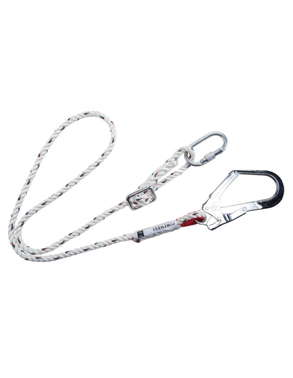 Cordino di Ritenuta Portwest FP22 Regolabile 2 Metri EN 358 per Posizionamento in Quota