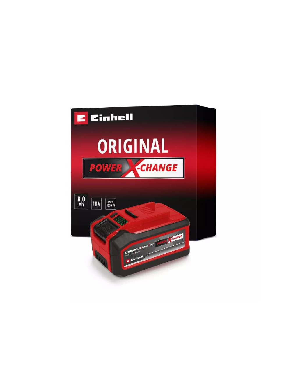 Batteria Einhell 18V 5-8 Ah Multi-Ah PXC PLUS con Display Digitale Power X-Change