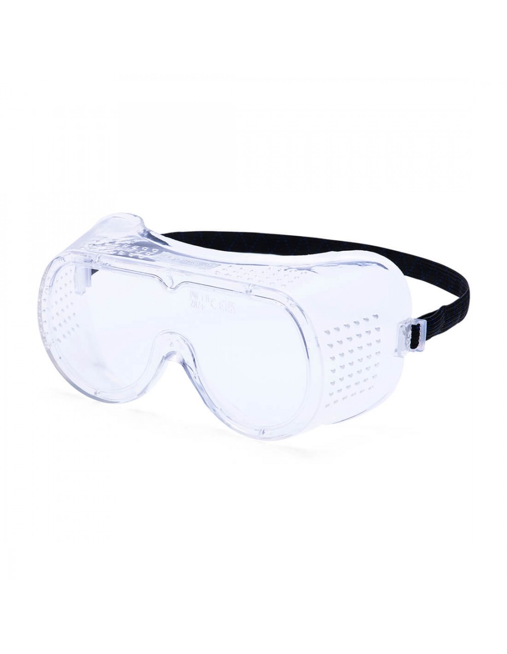 Occhiale a maschera ventilato in pvc certificato CE fascia regolabile protezione e confort