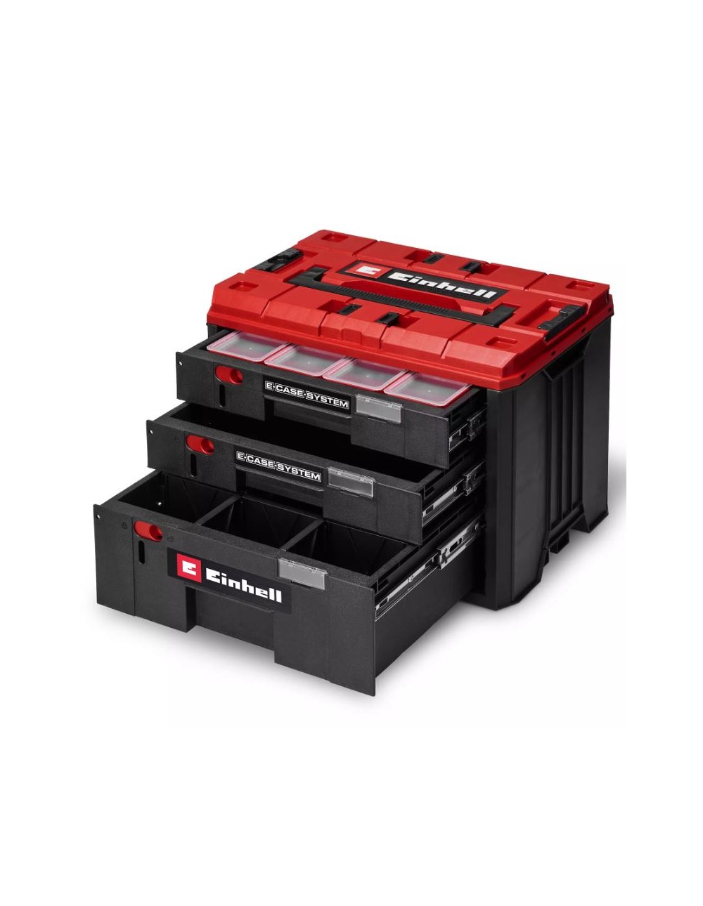 Valigetta a Cassetti Einhell E-Case Drawer System Sistema Modulare con 3 Cassetti e Portata 60 kg
