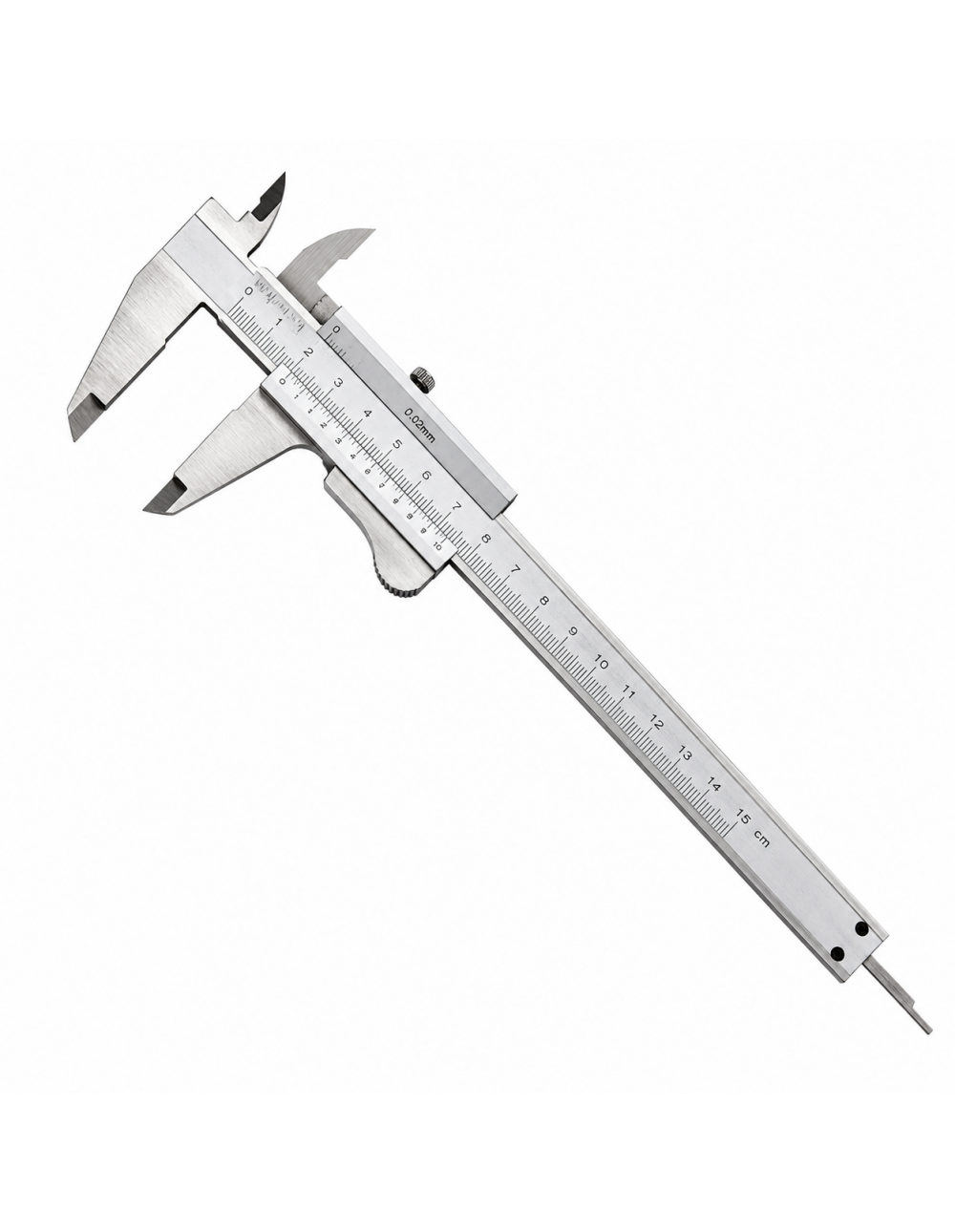 Calibro Monoblocco Metrica 155 mm in Acciaio Inox Temprato 4 Funzioni di Misura con Astuccio ABS