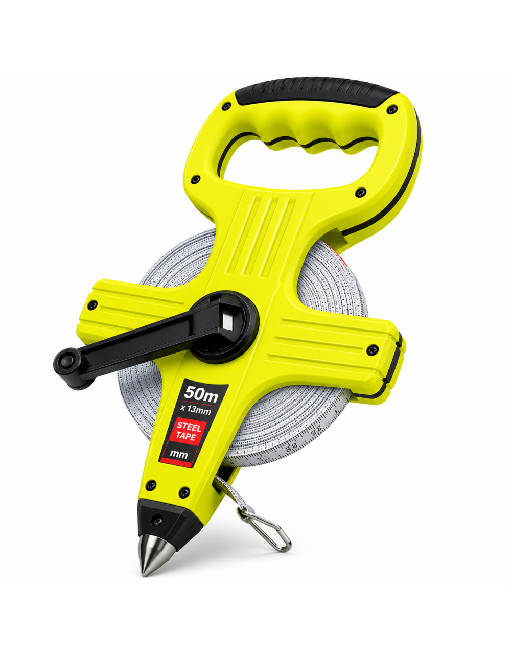 Rullina Metrica 50 Metri con Nastro in Acciaio 13 mm Flessometro Professionale con Numerazione Gigante