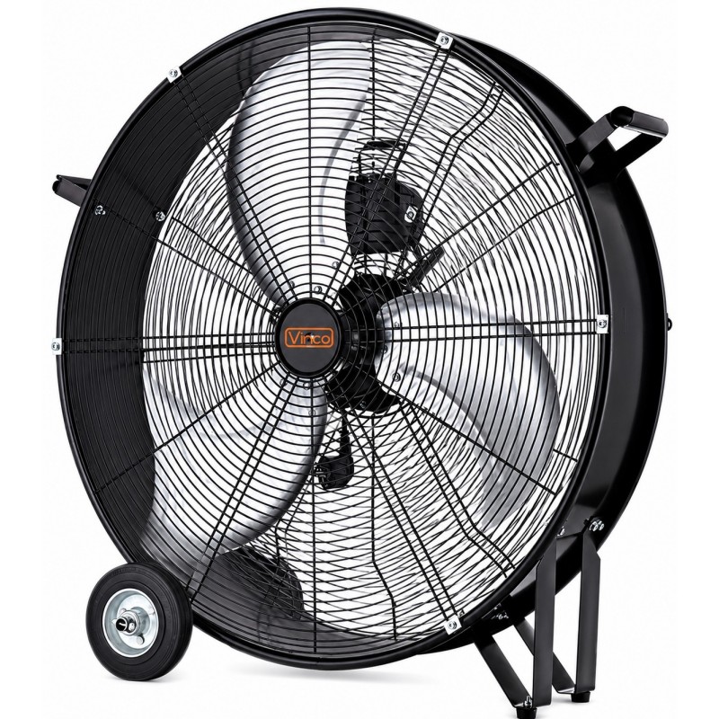 Ventilatore Industriale da Terra Vinco 70627 - 260W Ø 75 cm Professionale ad Alta Portata con Ruote