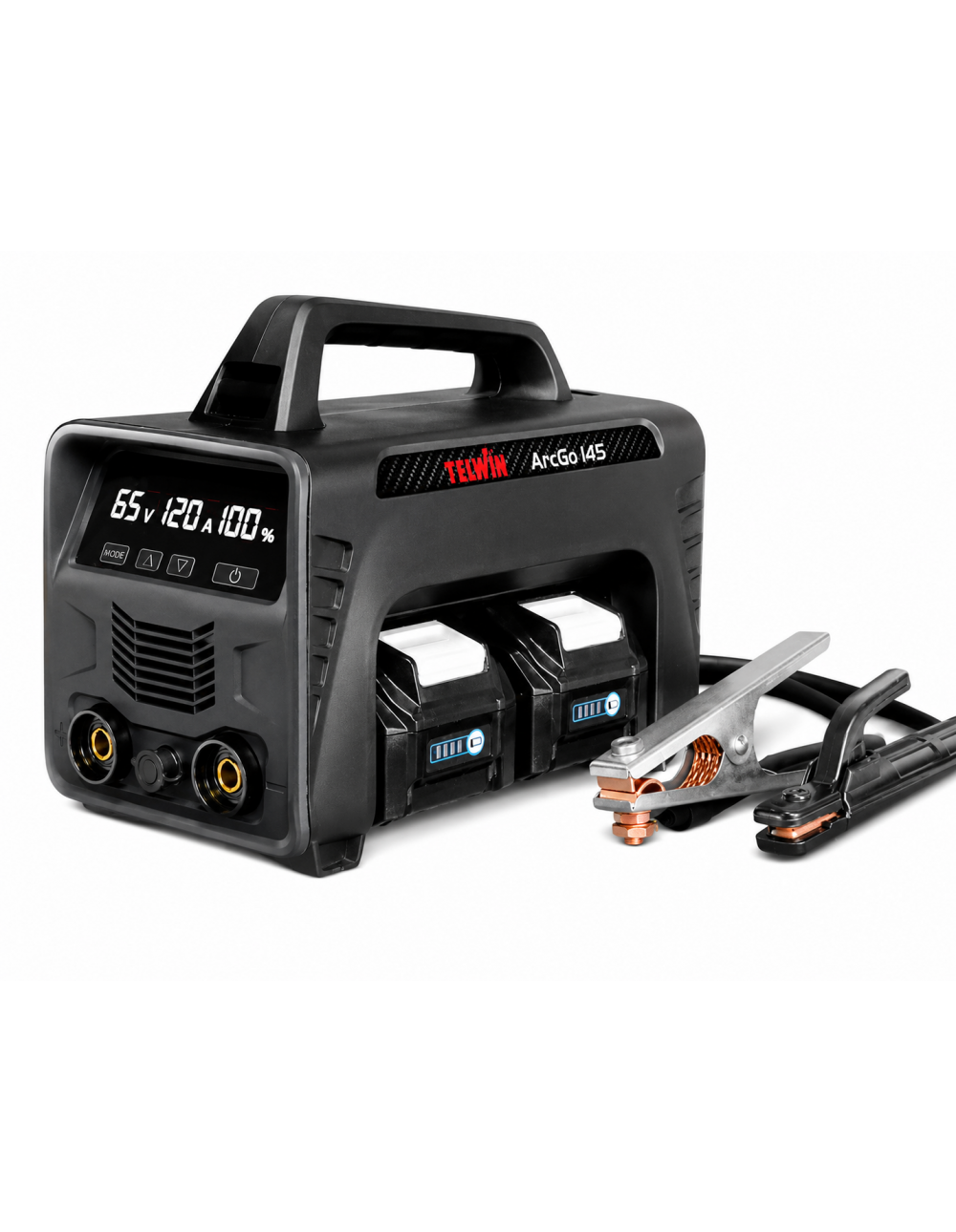 Saldatrice a Batteria Telwin ArcGo 145 MMA Inverter 120A Portatile per Elettrodi 1,6-3,2 mm