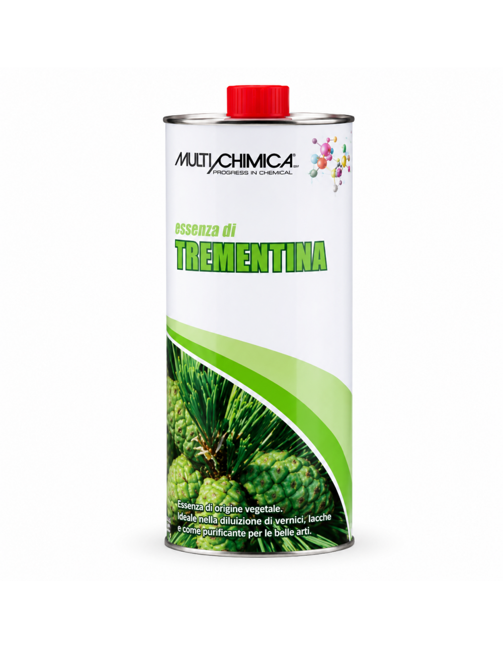 Essenza di Trementina Multichimica 1 Litro Solvente Vegetale per Vernici, Lacche e Belle Arti