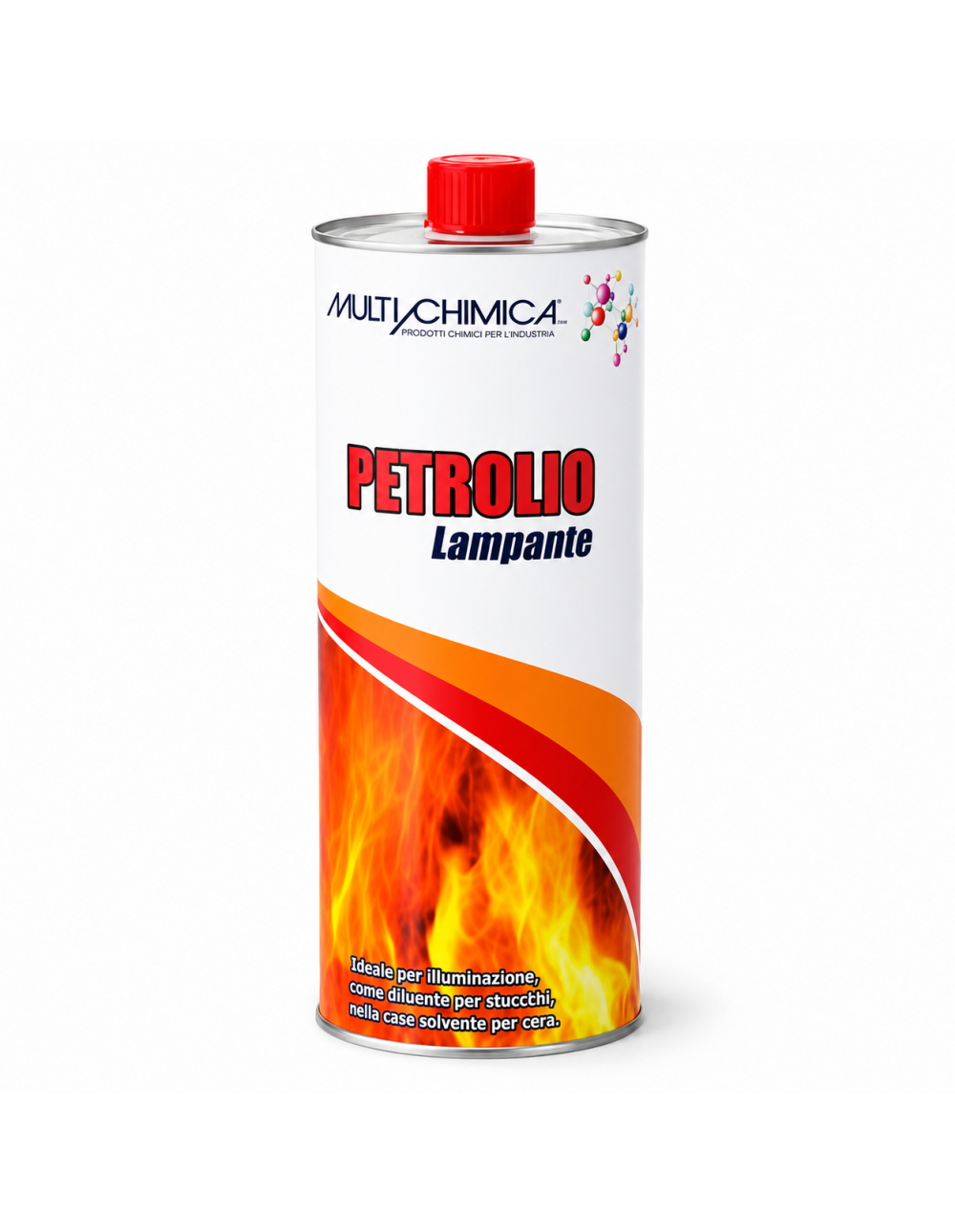 Petrolio Lampante Multichimica 1 Litro Solvente per Vernici, Cere e Sgrassaggio Superfici