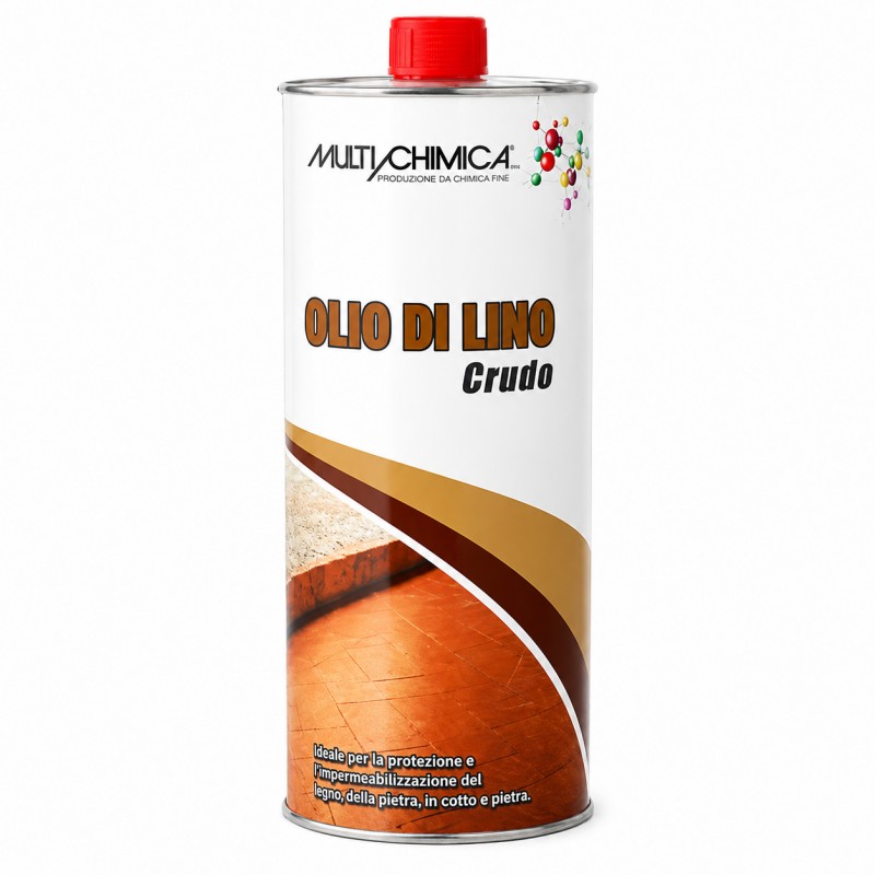 Olio di Lino Crudo Multichimica 1 Litro impregnante protettivo per cotto e pietra