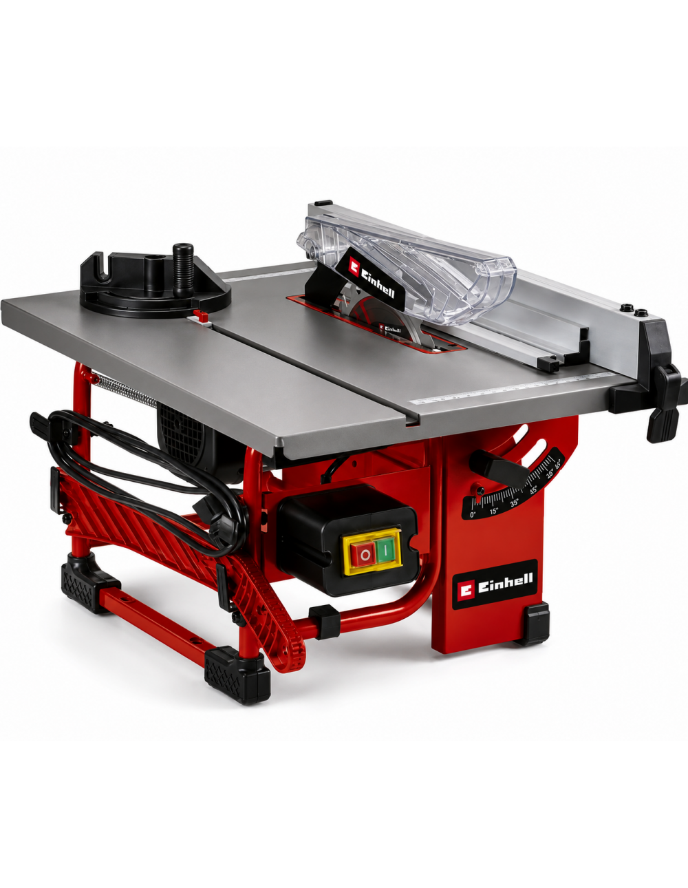 Sega circolare con banchetto Einhell TC-TS 8 potente per lavorazione legno tagli a 45° potenza 800W