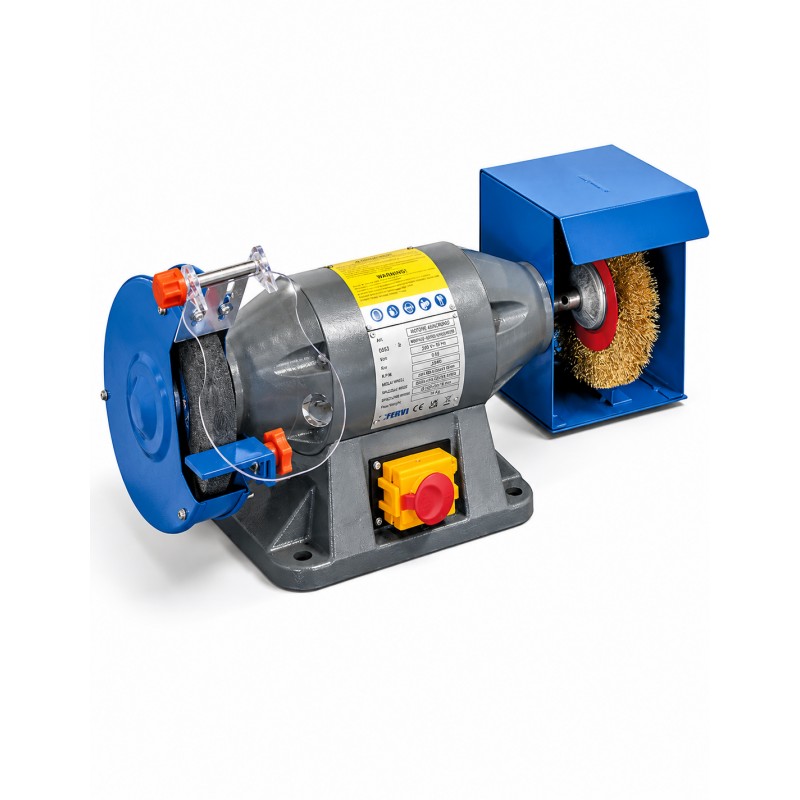 Fervi 0553 Smerigliatrice combinata da banco con spazzola e mola a secco 150 mm
