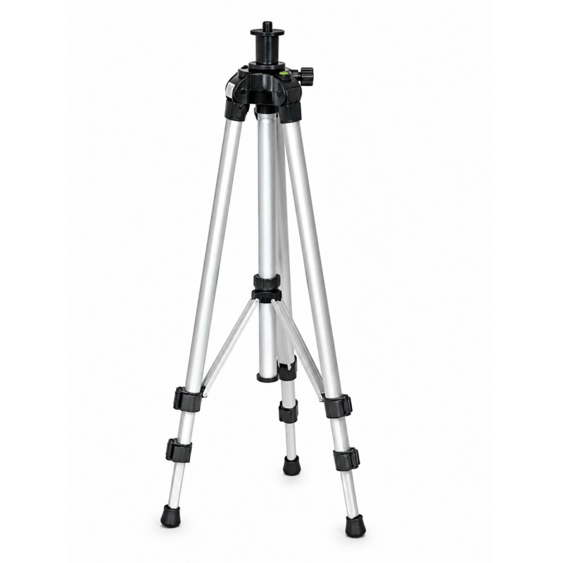 Treppiede in alluminio per livella laser universale a cremagliera vite 5/8" piatto 50 mm alt. 182 cm