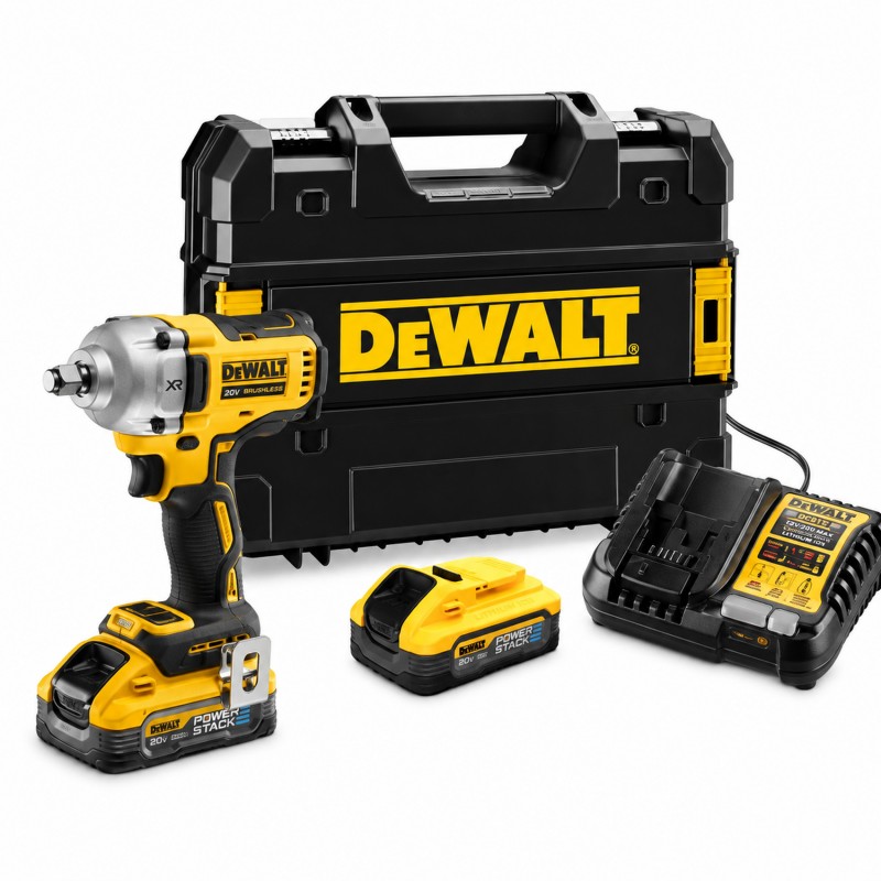 Avvitatore a impulsi Professionale Dewalt Brushless Attacco 1/2" Coppia 230Nm con doppia batteria 5Ah 18V valigetta DCF891H2T-QW