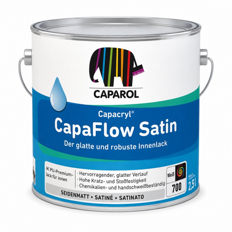 Smalto all’Acqua Caparol Capacryl CapaFlow Satin Base W 2,45 L