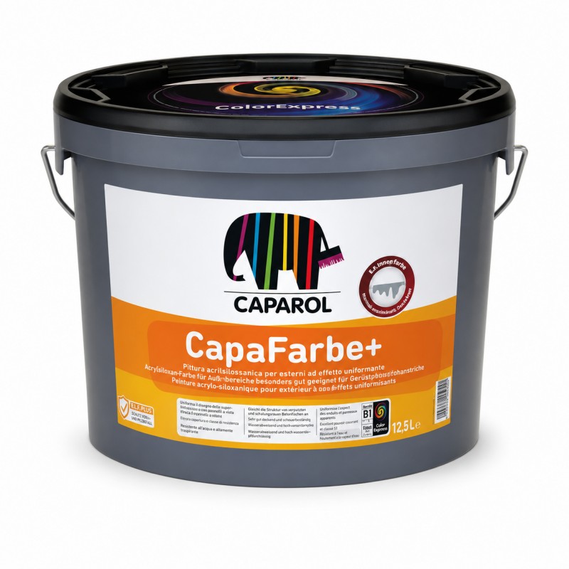 Pittura Acrilsilossanica Caparol CapaFarbe+ Base 1 da 12,5 Lt per Esterni