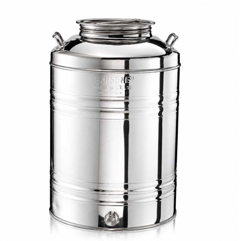 Contenitore per alimenti olio Sansone lt 50 in acciaio inox