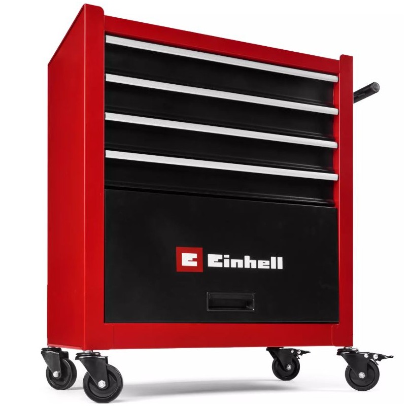 Cassettiera a carrello per utensili da officina 4 cassetti portata 75 kg Einhell