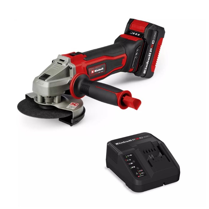 Smerigliatrice Angolare a Batteria Einhell TE-AG 18/125-2 Li 18V con Batteria 4Ah