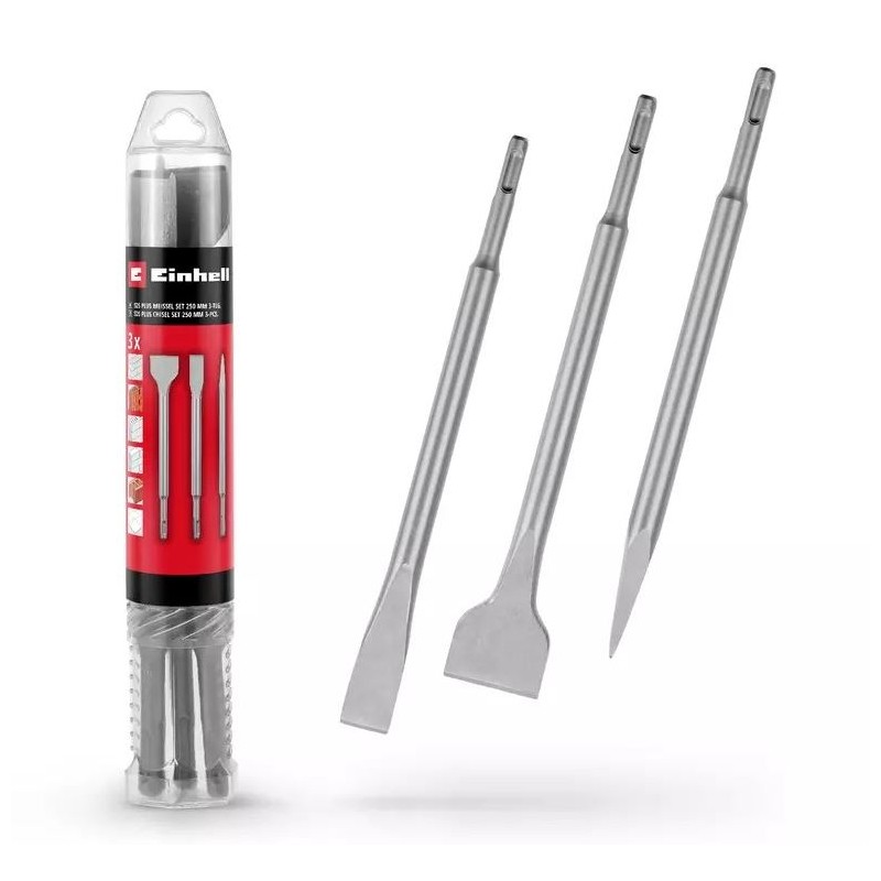 Set 3 Scalpelli SDS-Plus Einhell 49247200 da 250 mm