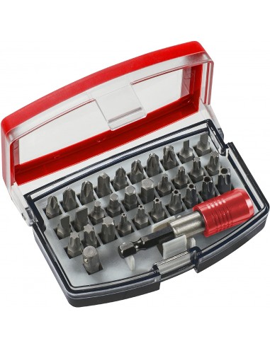 Portabit da 32 pezzi Einhell KWB inserti PH - PZ - taglio - esagonali - Torx e ResisTorx