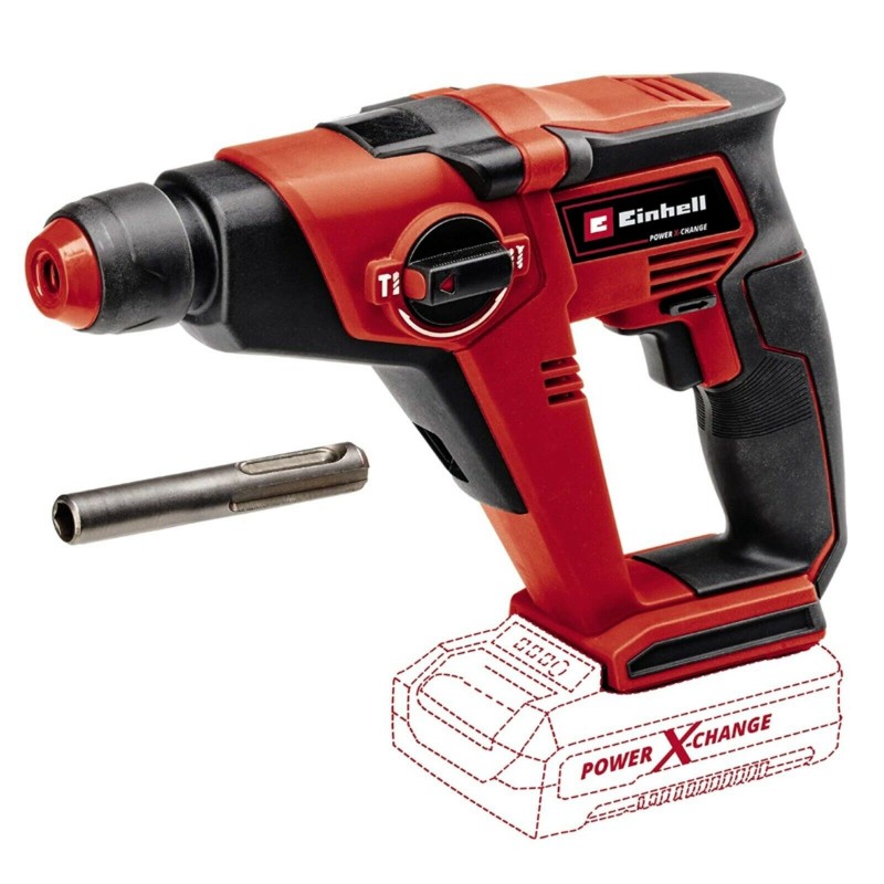 Trapano Tassellatore EINHELL TE-HD 18/12 Li a batteria 18V con percussione Perforatore SDS Plus forza colpo 1.3 J