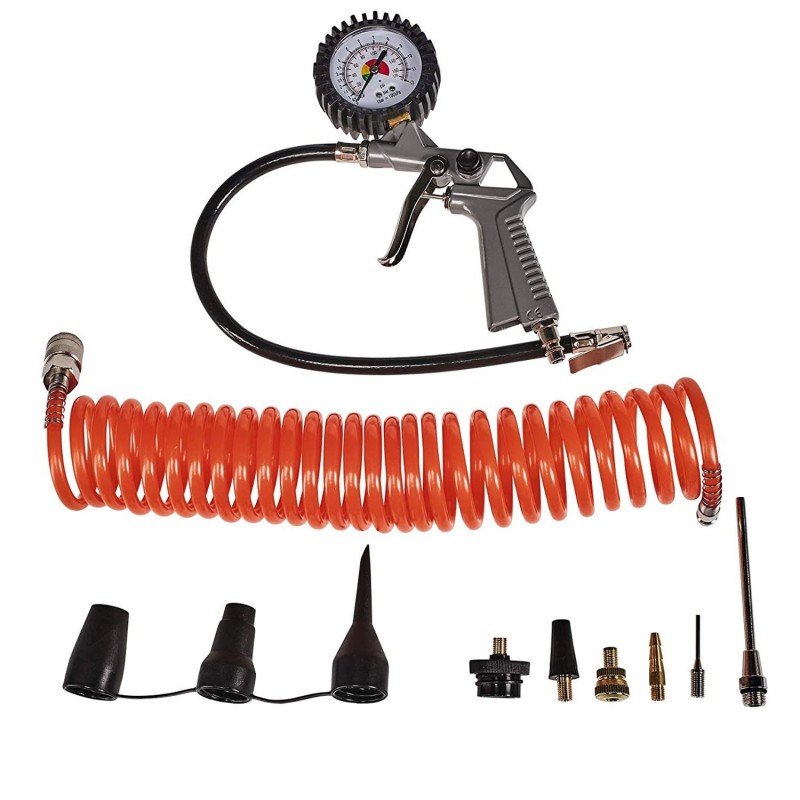 Compressore D'Aria Con Serbatoio Da 6 Litri | 12V DC, 150 PSI Max | Per Pneumatici Auto, Palle E Gonfiaggi | Tubo 3,8 M | Design Silenzioso