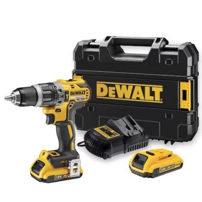 trapano a percussione professionale dewalt dcd796d2 con doppia batteria 18V da 2 ah