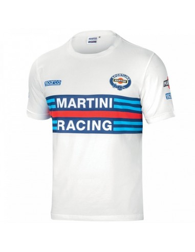 Maglietta bianca maniche corte uomo originale Sparco Martini Racing T-shirt
