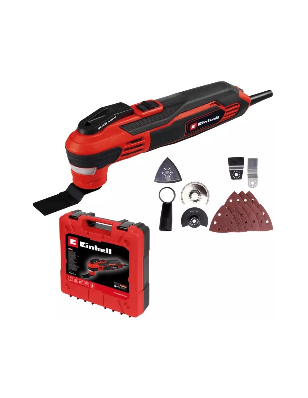 Multifunzione a filo Einhell TE MG 350 EQ motore da 350 W per levigare e tagliare legno, plastica e metallo luce LED integrata