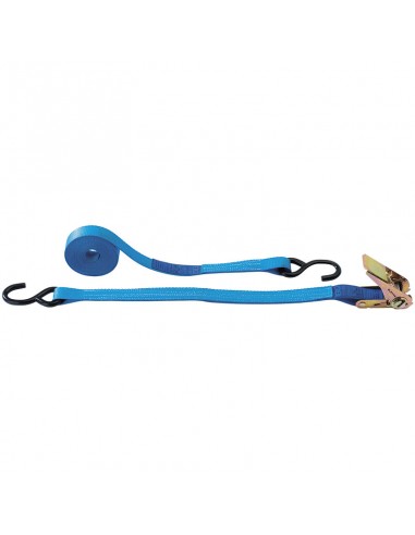 Cinghia a cricchetto Fervi 0635/25 portata 250 KG nastro da 25 mm con tenditore a due ganci