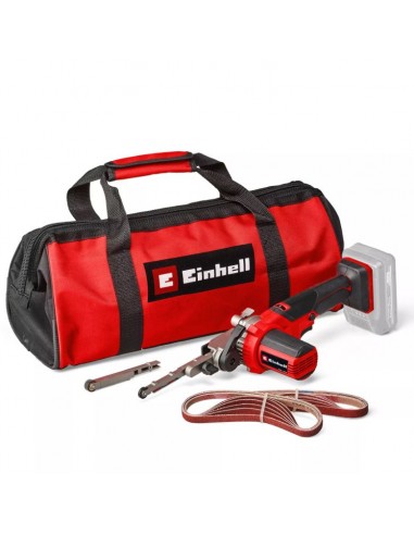 Lima a nastro a batteria Einhell TE-BF 18 Li Levigatrice 18V braccio orientabile 90° velocità variabile inclusi 12 nastri