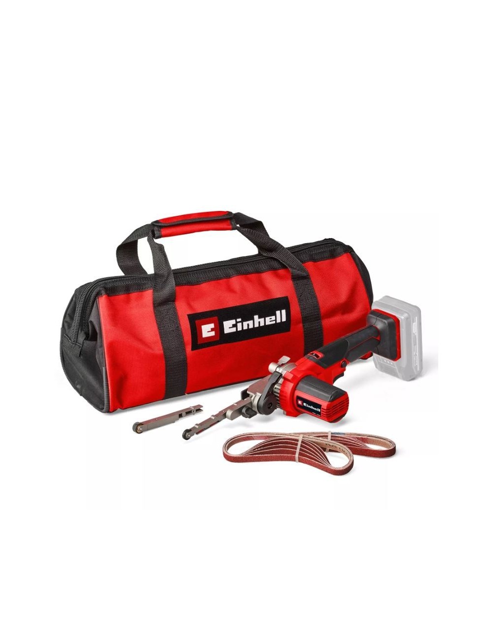Lima a nastro a batteria Einhell TE-BF 18 Li Levigatrice 18V braccio orientabile 90° velocità variabile inclusi 12 nastri