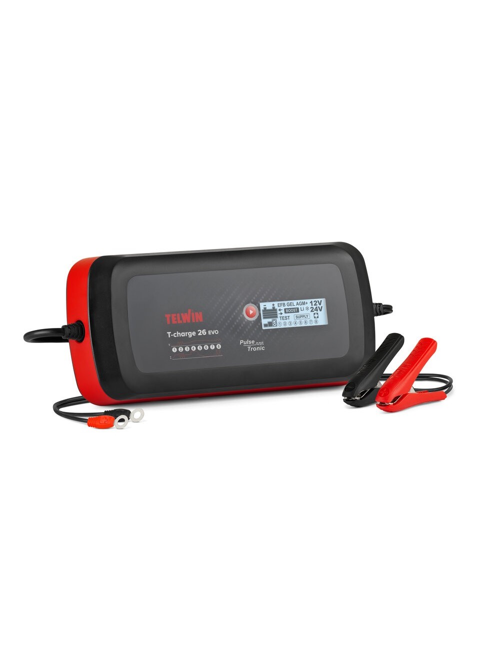 Caricabatterie Mantenitore e Tester Telwin T-Charge 26 EVO 12/24V 16A – 807595