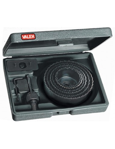 Seghe a tazza Kit Valex 9 pezzi per forare legno plastica cartongesso diametro da 51 a 102 mm