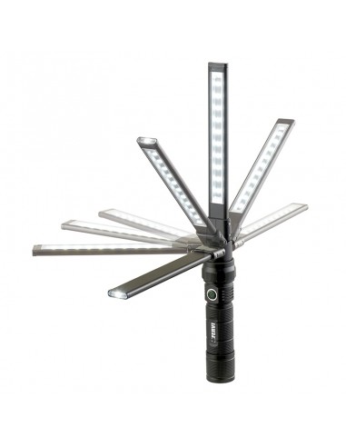 Lampada magnetica a batteria inclinabile con 10 Led Fervi 0209 testa rotante due livelli di luminosità