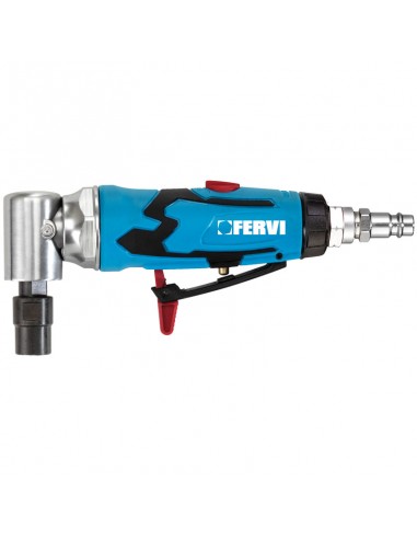 Smerigliatrice pneumatica con gambo a 90° Fervi 0416 con pinze da 3 e 6 mm Velocità 20000 rpm